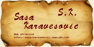 Saša Karavesović vizit kartica